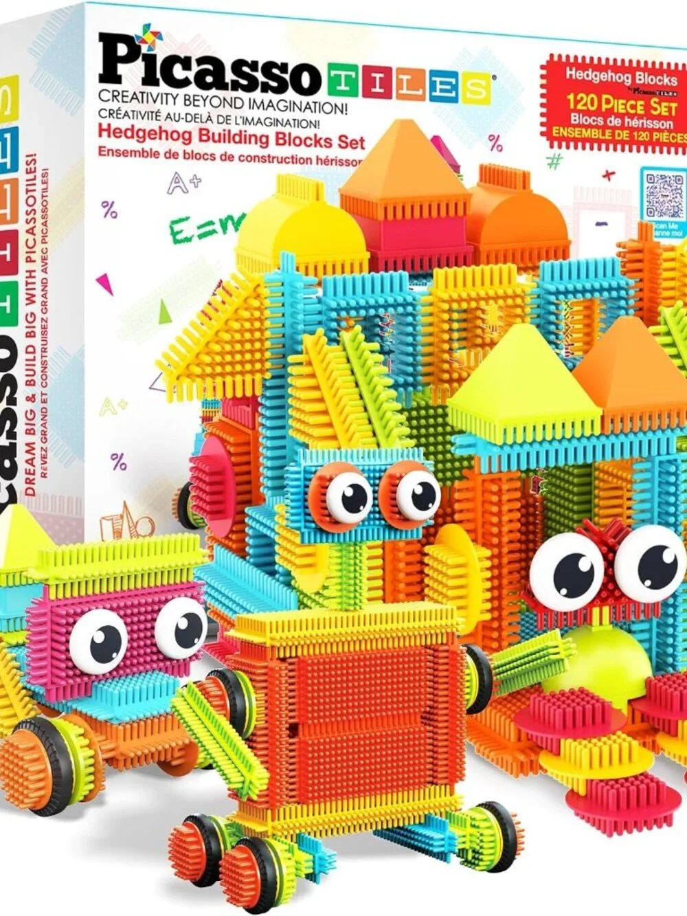 120pcs Hedgehog Interlocking Building Blocks Tiles Construction Toy Set Learning